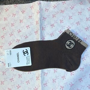 Chanel Dark Brown GWP Casual Socks